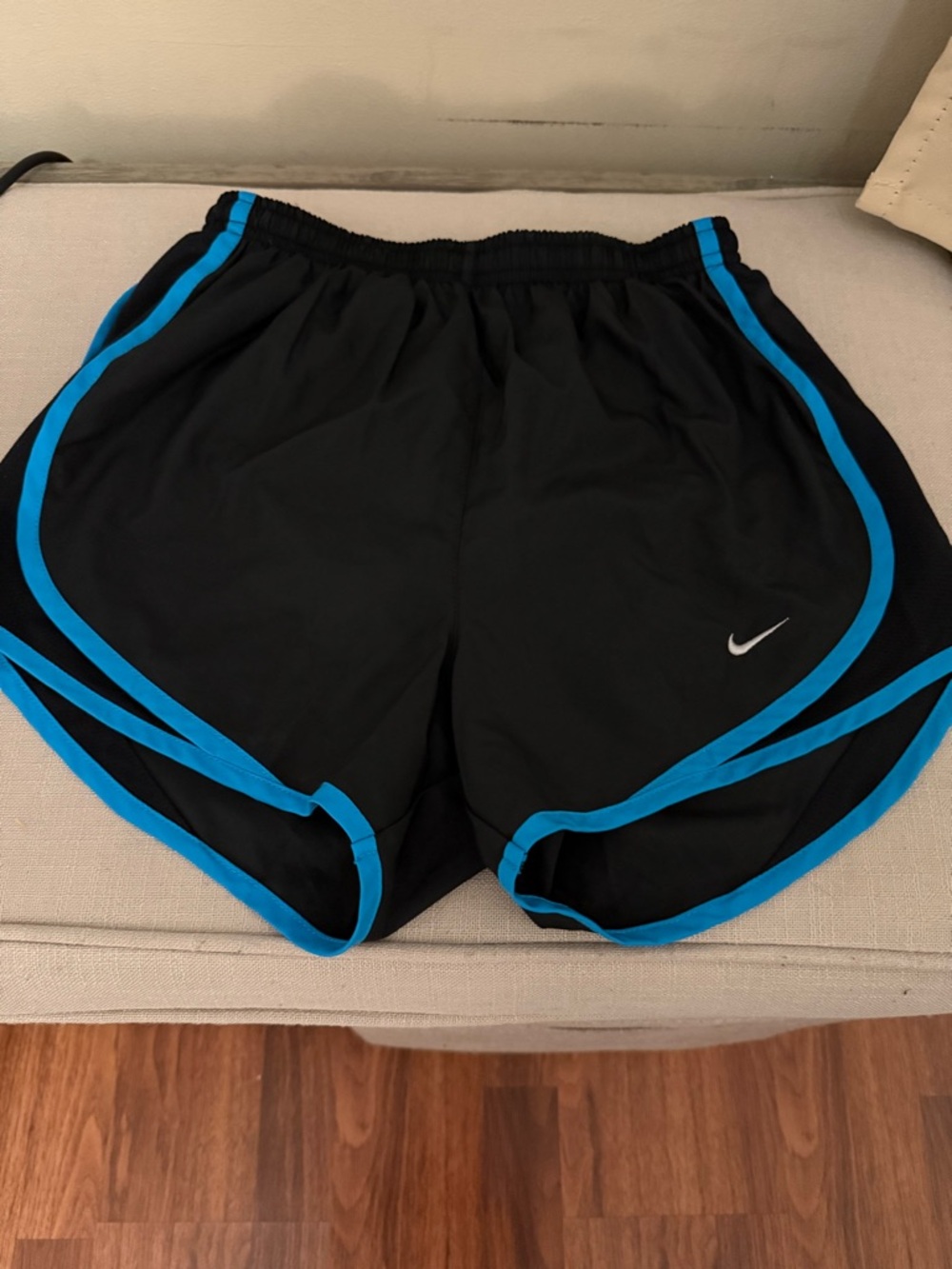 Nike Black Athletic Running Shorts w/ Blue Trim | Women’s XS